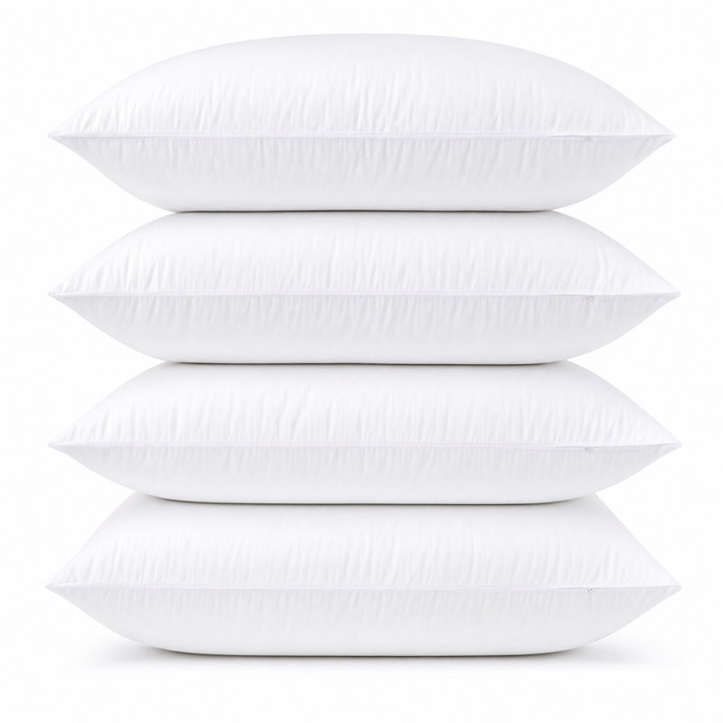 Protège-oreillers imperméables avec fermeture à glissière - ensemble de 2 et 4, microfibre respirante hypoallergénique, sans bruit | Grand lit grand standard | Lavable à la machine | Qualité hôtelière 