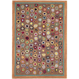 Cat'S Paw Brown Hand Micro Hooked Wool Rug