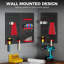 HOMCOM 28 Pcs Wall-Mounted Pegboard with Hooks and Storage Shelves