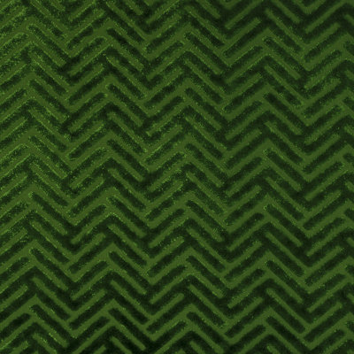 Vienna - Geometric Arrow Pattern Burut Velvet Fabric By The Yard