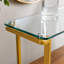 Table de canapé 2 étages Mid-Century moderne avec plateau en verre transparent