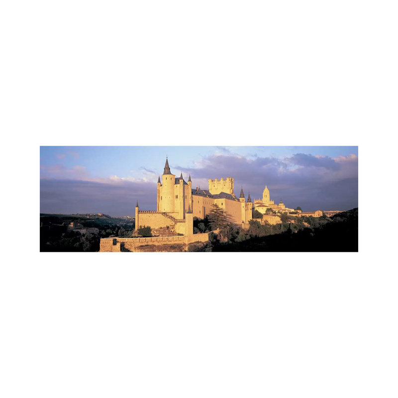 Clouds Over A Castle, Alcazar Castle, Old Castile, Segovia - Wrapped Canvas Panoramic Print