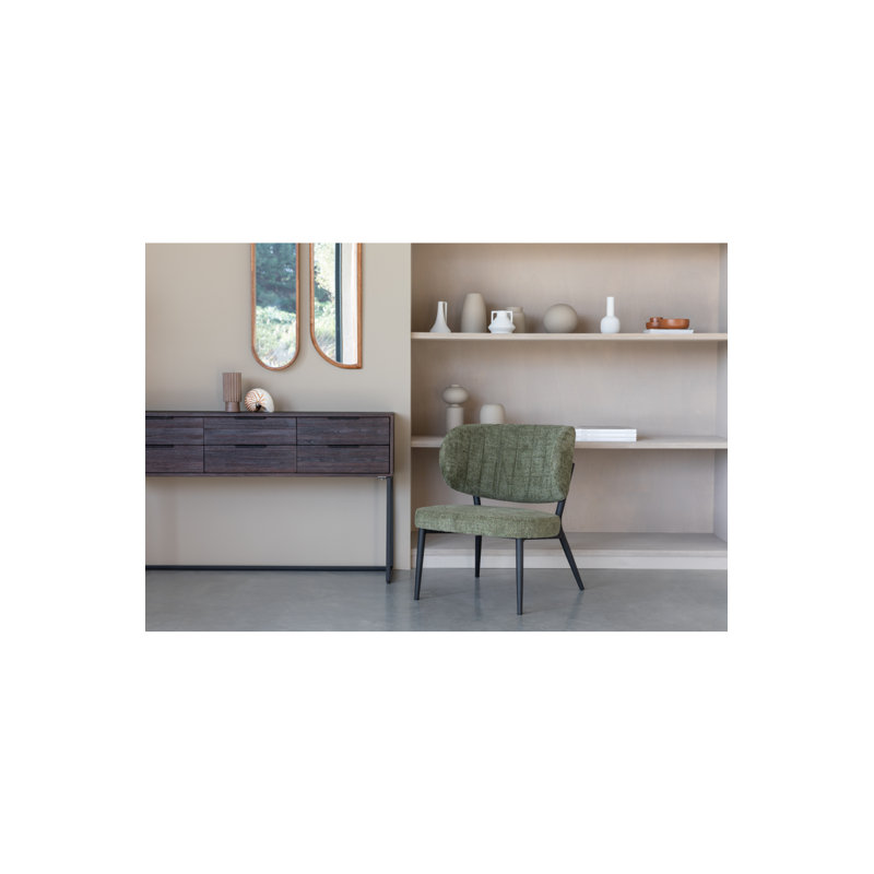 Sanne Lounge Chair, Green Gray Polyester