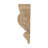 8 in x 3-3/4 in x 2-1/2 in Unfinished X-Small Hand Carved Solid Acanthus Leaf Wood Corbel-51892675