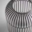 Vase de table en verre noir / blanc-50458045