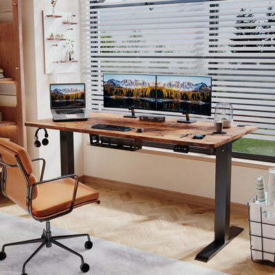 Electric T-Shape Height Adjustable Standing Desk