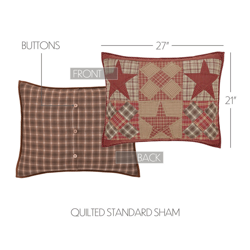 Dawson Star Cotton Patchwork Sham Set, Standard