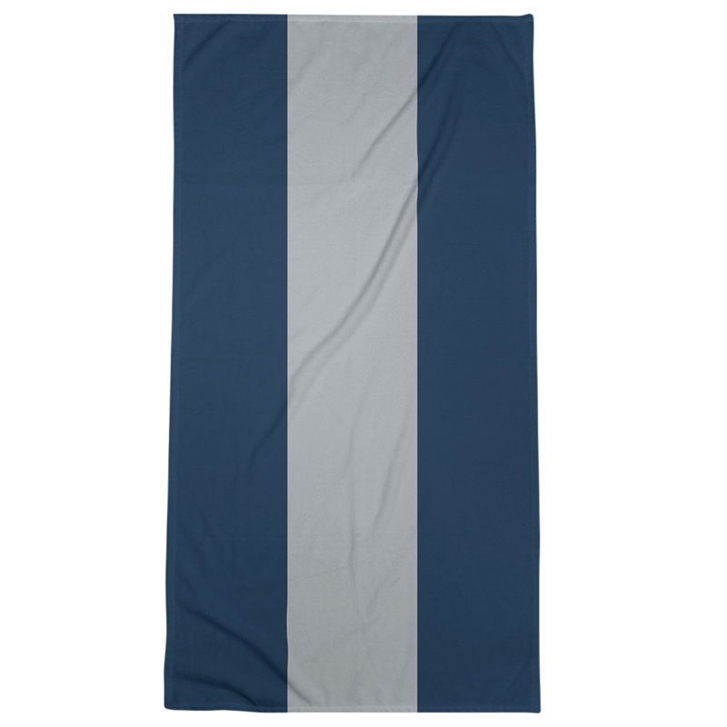 Beach Towel, Navy Blue/Silver