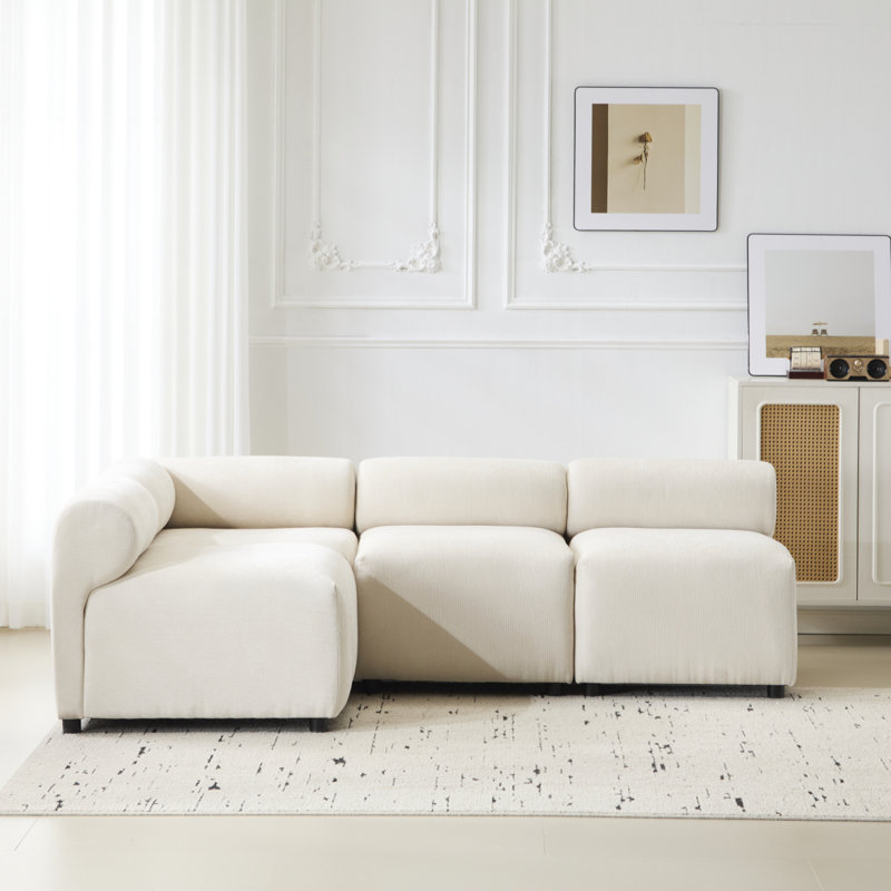 Canapé modulaire à combinaison en L 83 po 4 pièces Evelyn Evelyn