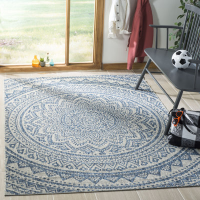 Atlanta Hooked Grey/Blue Area Rug