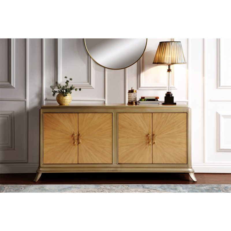 Buffet Dodie, table de buffet, armoire de salle à manger, crédence de bureau avec structure en bois