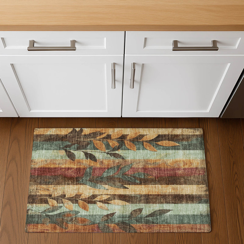 Premium Machine Washable Crestover AMF1871 Floral Rug, Rectangle 1'8" x 2'6"