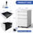 3 Drawer Metal Mobile File Cabinet with Lock for Home Office Fully Assembled-989714345