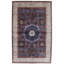 Hand Knotted Wool Area Rug in Gray And White