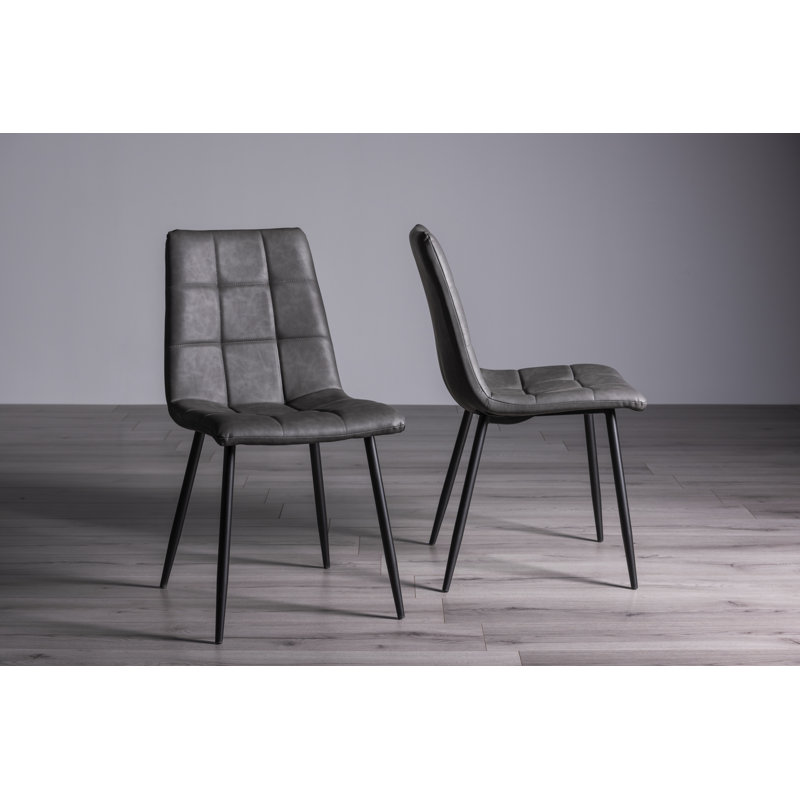 Cressida 283.97cm H Upholstered Side Chair, Dark Grey