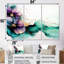 Violet éthéré de liquide encre liquide II - ensemble d'art mural abstrait vagues modernes-682432810-682432814-682432808