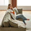 Élégant canapé modulaire pour le salon avec chenille - rembourrage épais, bois massif, coussins d'appoint, espaces modernes, structure en bois massif, rembourrage confortable,-1118799240-1118799238