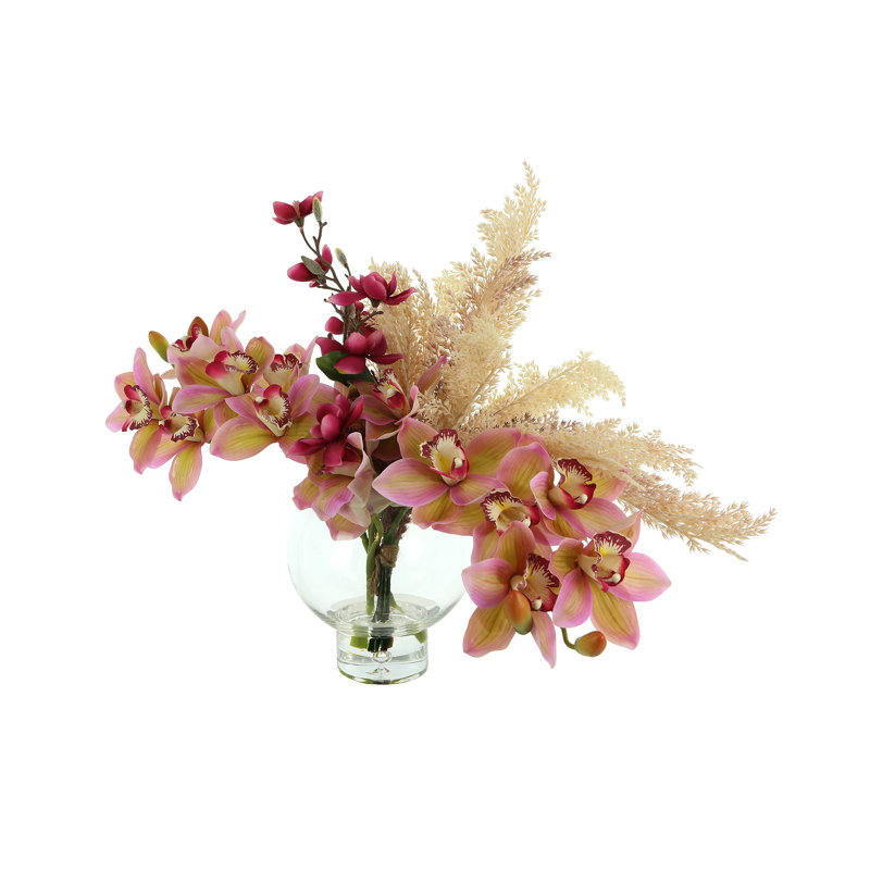 Polysilk Orchid Arrangement in Vase