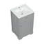 Élégant meuble-lavabo gris de 20 pouces avec lavabo, porte à fermeture douce et tablettes réglables pour un rangement amélioré-197089581