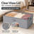 4 Pack 10" High Under Bed Storage Containers, Large Organizer Bins with Lids for Bedroom, Closet, Dorm and Blanket Storage-109237085