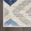 Tapis géométrique ivoire / bleu-1261729840