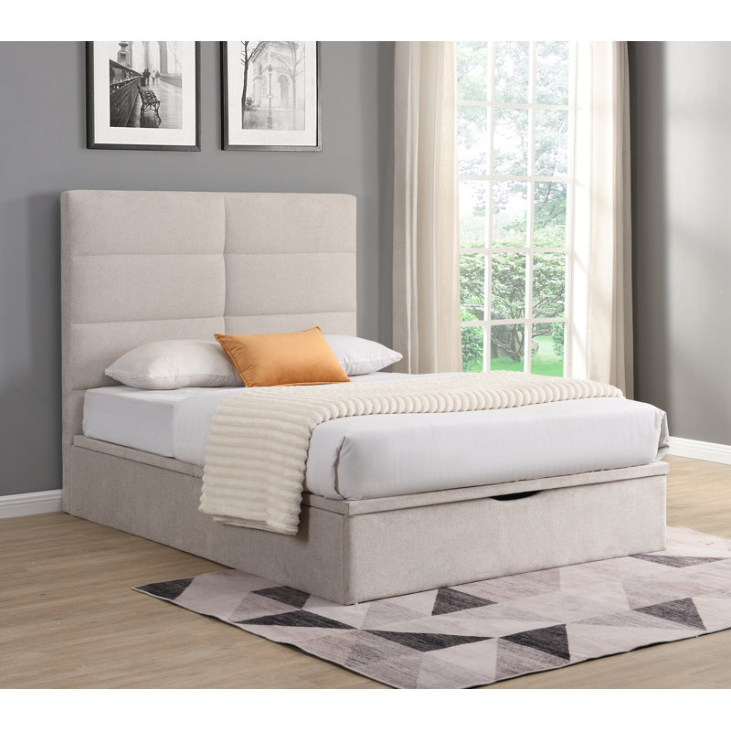 Bisrat Bed, Kingsize (5'), Beige