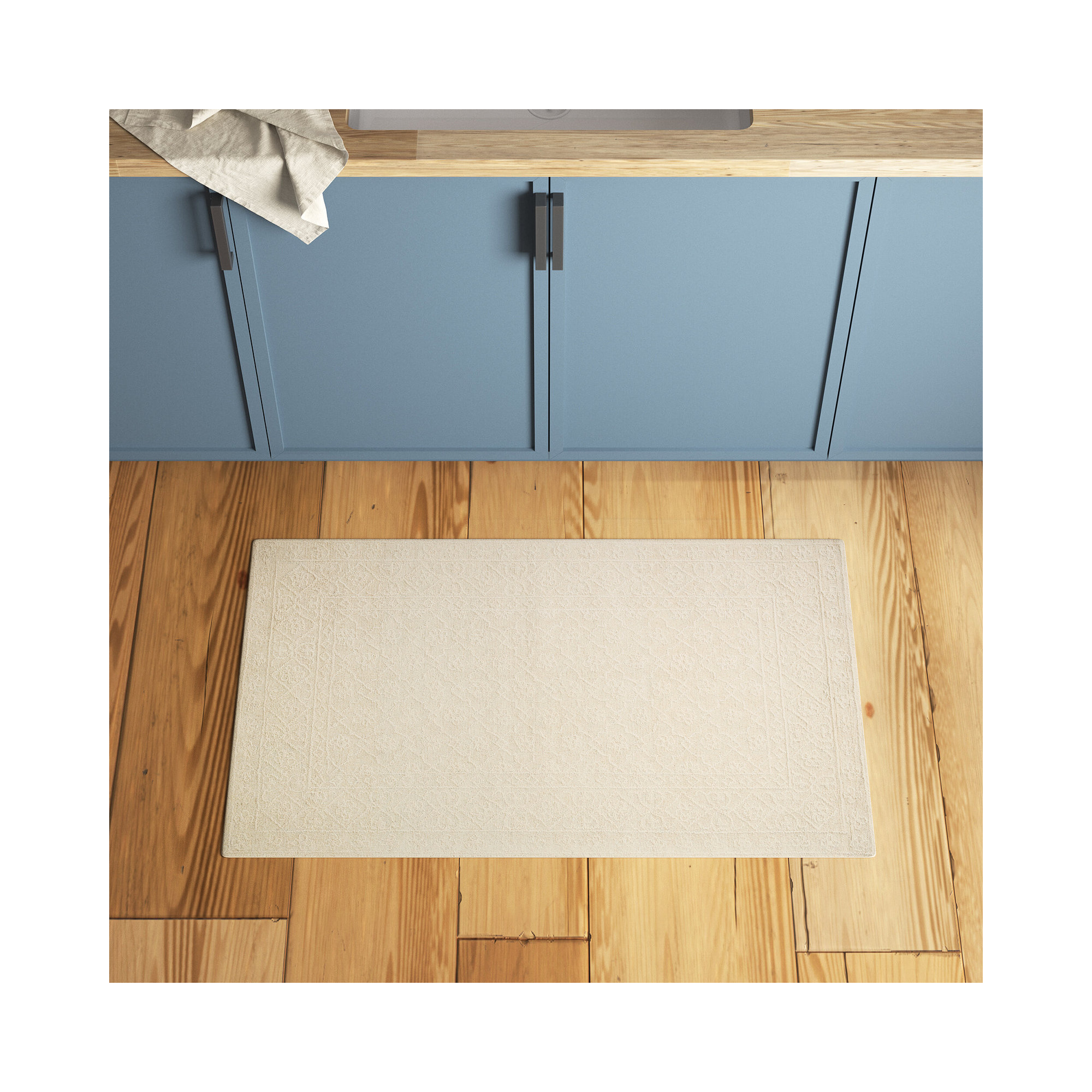 Albie Handmade Wool Ivory Rug, Rectangle 2'3" x 3'9"