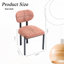Chaises de salle à manger rembourrées en métal noir Boucle-2141400469