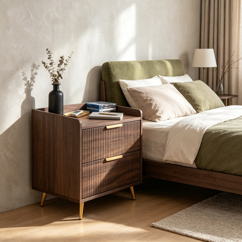 50 cm W Particle Board Bedside Table