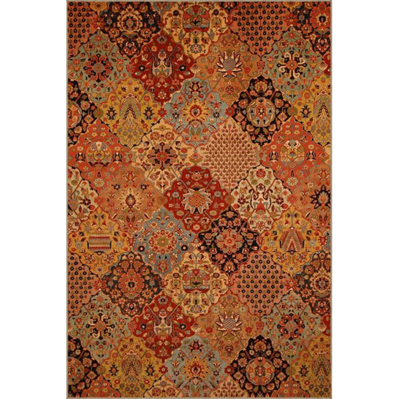 Tapis décoratif traditionnel à motifs traditionnels, Rectangle 4 pi 8 po x 6 pi 7 po
