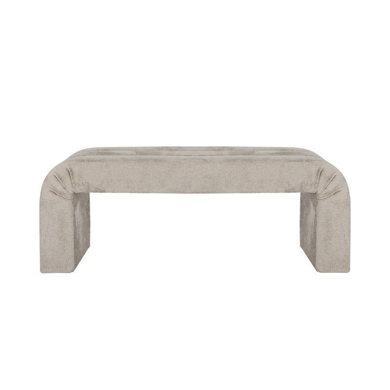 Mercer Upholstered Bench, Taupe