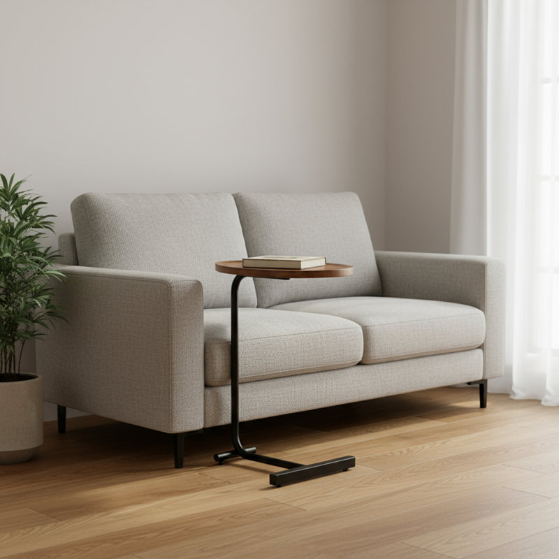 Ensemble de deux tables de bout ovales en faux marbre et métal, Blanc, Doré