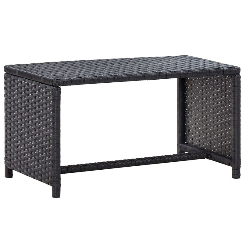 Faiyaaz Rectangular Outdoor Coffee Table , 70cm cm W 40cm cm D, Black
