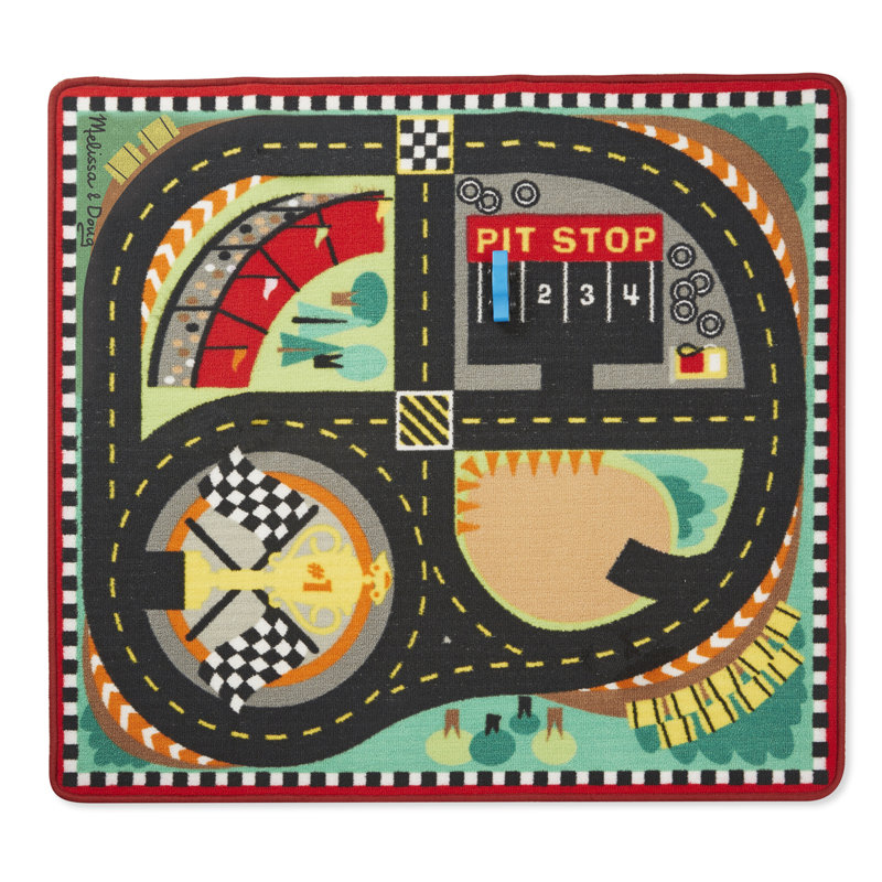 4'' L 80% Fabric, 10% Wood, 4% Plastic, 4% Paint, 2% Metal Playmat
