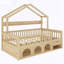 Structure de lit simple pour enfants, lit maison avec tiroir et lumière-133420310