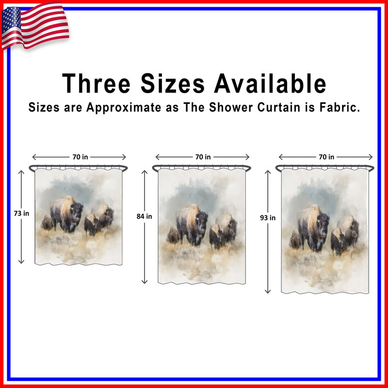 Rideaux de douche Bison, 70 po l x 72 po H