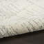Power Loom Synthetic Fibers Abstract Area Rug in Ivory/Gray-1137874911