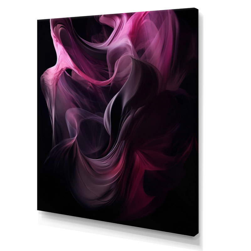«Pink and Black», impression sur toile, H 32 po x l 16 po x P 1 po, Toile tendue