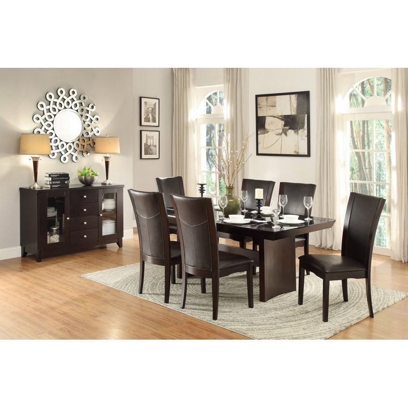 Modern Contemporary Dining Side Chairs Set Of 2, Espresso, Dark Brown