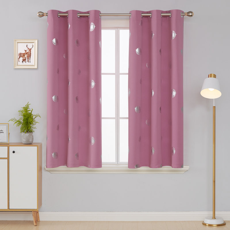 Víctor Room Darkening Curtain Pair, Pink, 42" W x 62" L