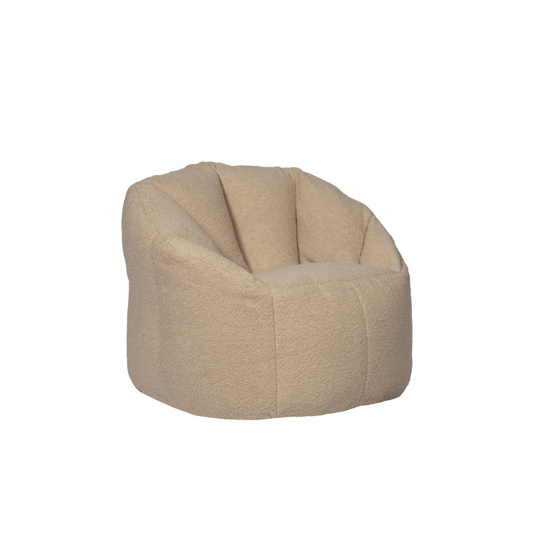 Fauteuil à billes en sherpa pour enfants et adolescents, Polyester taupe