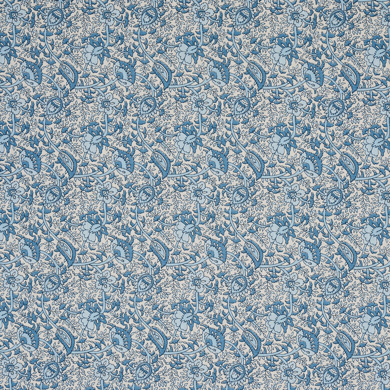 Schumacher x Mark D. Sikes Daisy Indoor/Outdoor Fabric, Indigo