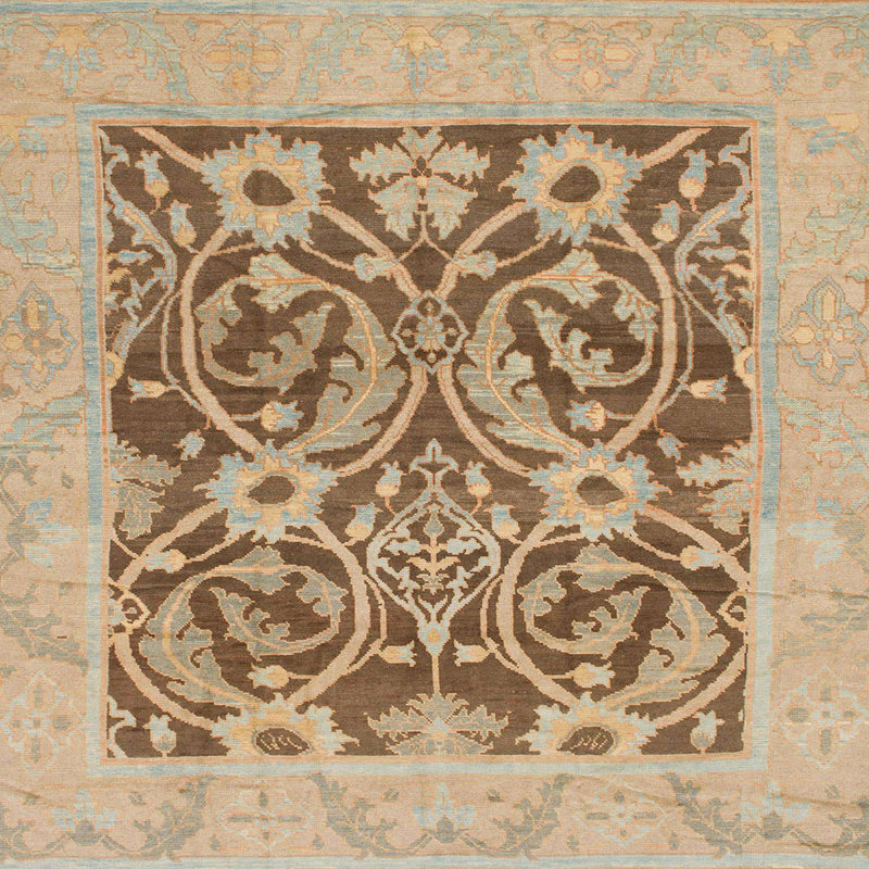 Tapis abstrait moderne 1209, Carré 3 pi