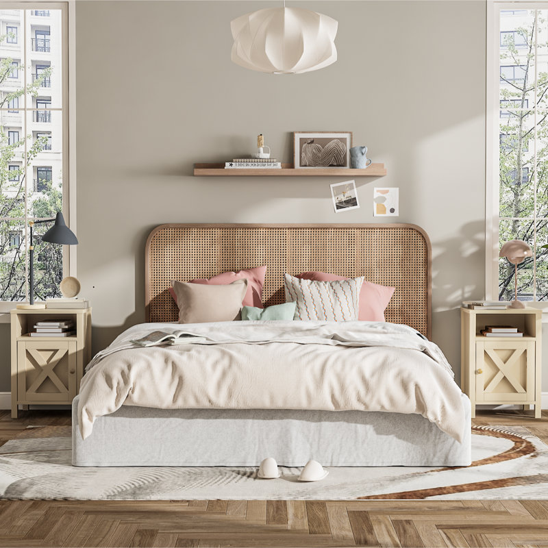 Table de chevet avec abri de rangement moderne Modern Farmhouse