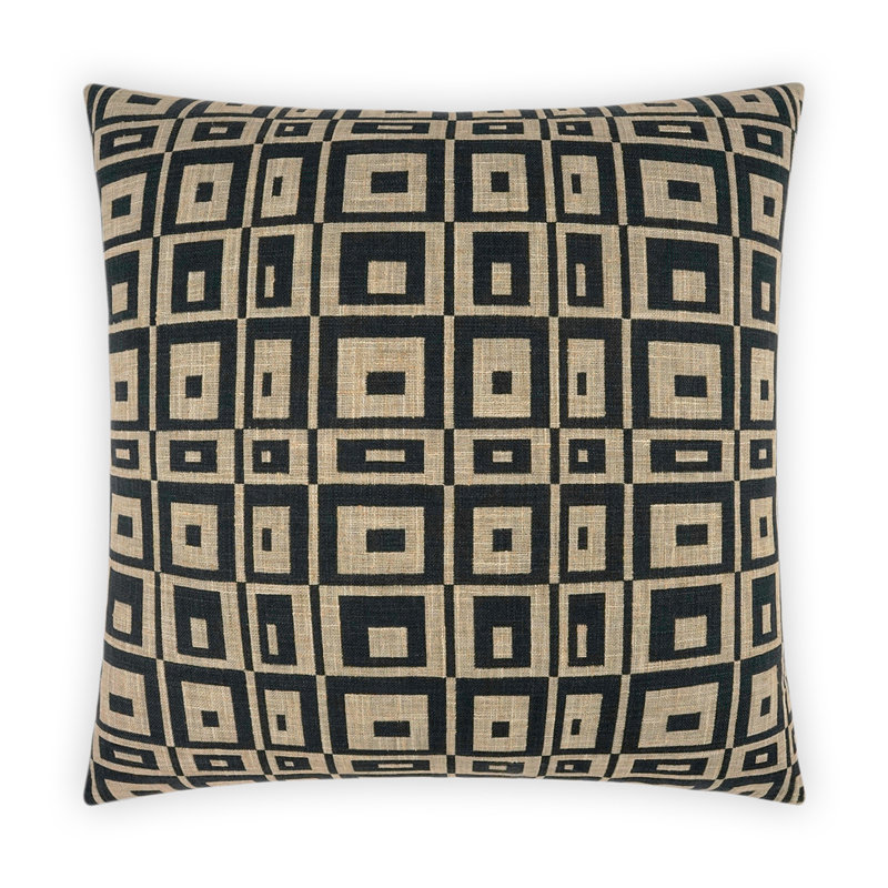 Cubic Pillow Cover & Insert, Raven, Bolster 14"H x 42"W