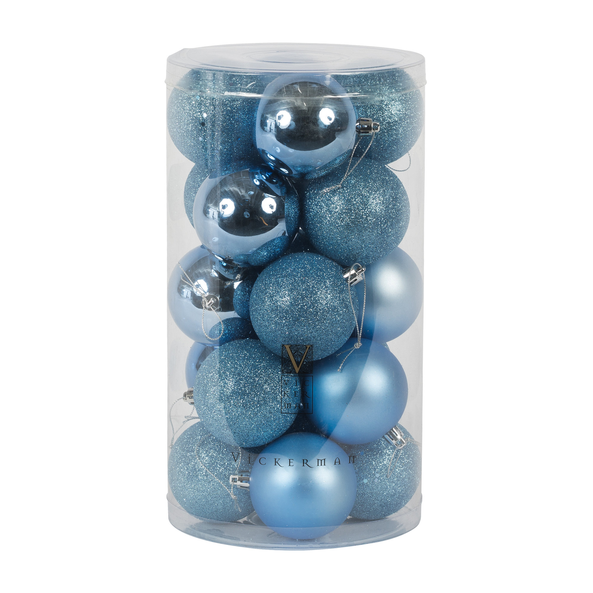 Holiday Décor Ball Ornament, 24, 2.4" H x 2.4" W x 2.4" D, Periwinkle