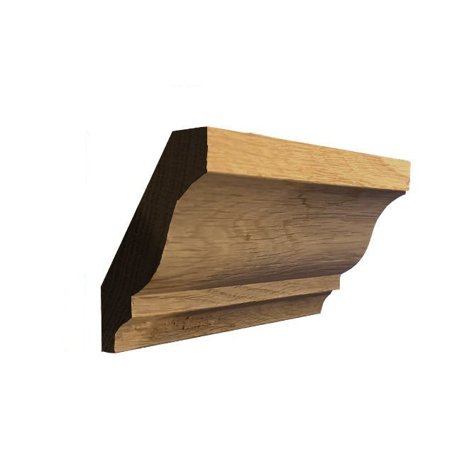 Moulure couronnée sans finition, Chêne rouge, H 3,625 po x l 0,75 po x P 42 po