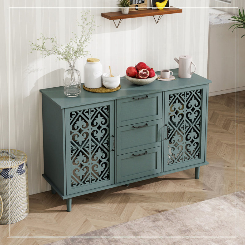 Armoire 2 tiroirs 2 portes, Vert foncé