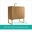 Meuble-lavabo mural autoportant de 30 po en bois clair avec lavabo en céramique, grand rangement et support en métal pour salle de bain moderne