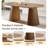 39.4"-70.9" Extendable Dining Table with Slatted Oval Design